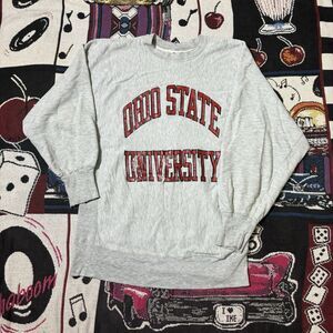 VTG 80s Ohio State Champion Reverse Weave Sweatshirt Crewneck Gray Size XL OSU